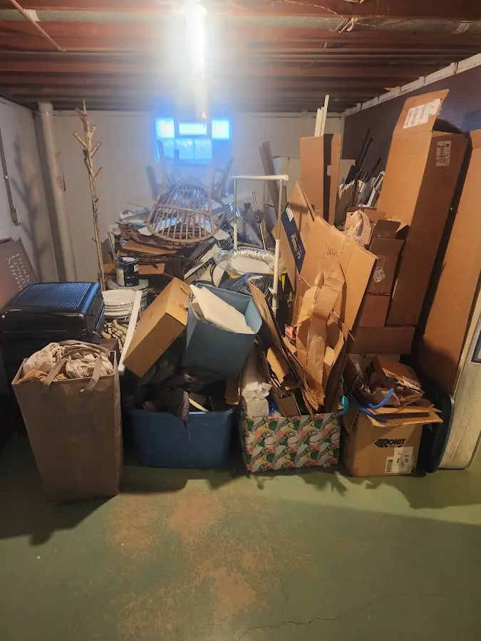 Roll-off dumpster container at job site for Concrete Dumpster Rental in Burbank